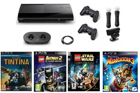 Mega Zestaw 4 Playstation 3 Super Slim 500gb Zestaw Move